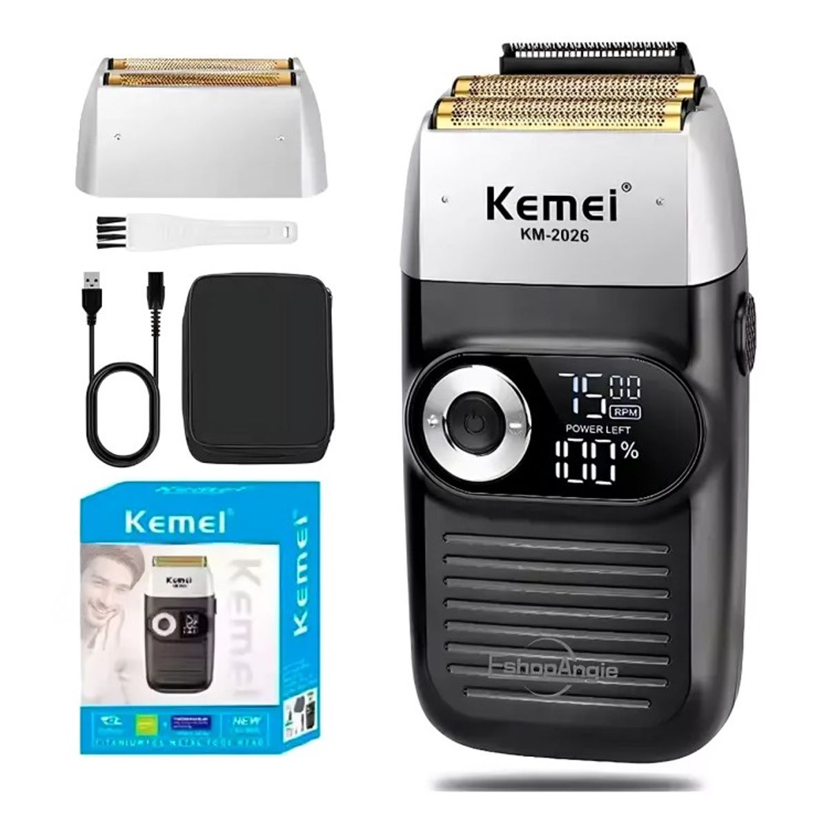 GENERICO - Máquina Afeitadora Shaver Kemei Km-2026 Inalámbrica Usb