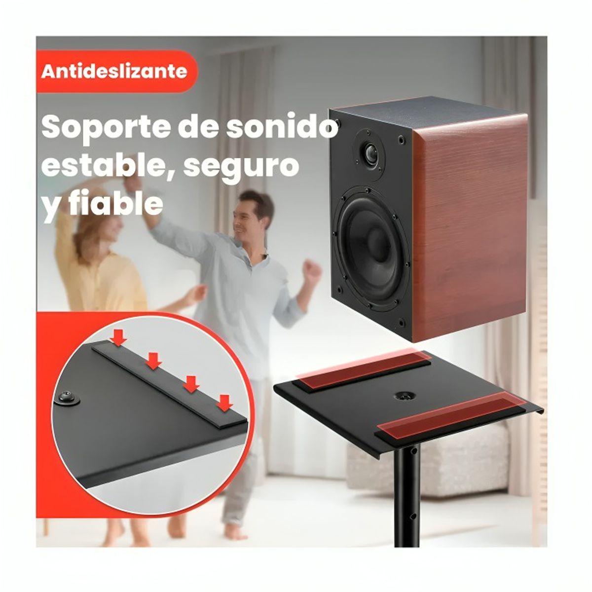 GENERICO - Par De Atriles De Monitor Estudio Soporte Ajustable