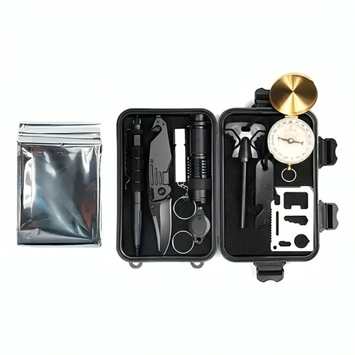 GENERICO - Kit Herramientas De Supervivencia Camping 10 En 1