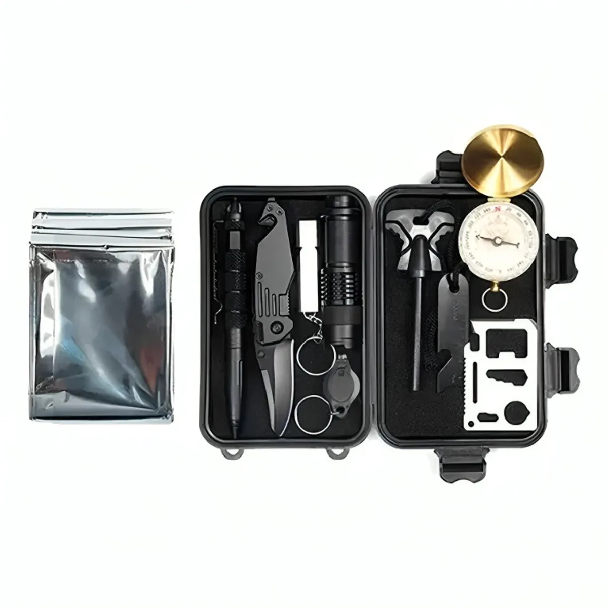 GENERICO - Kit Herramientas De Supervivencia Camping 10 En 1