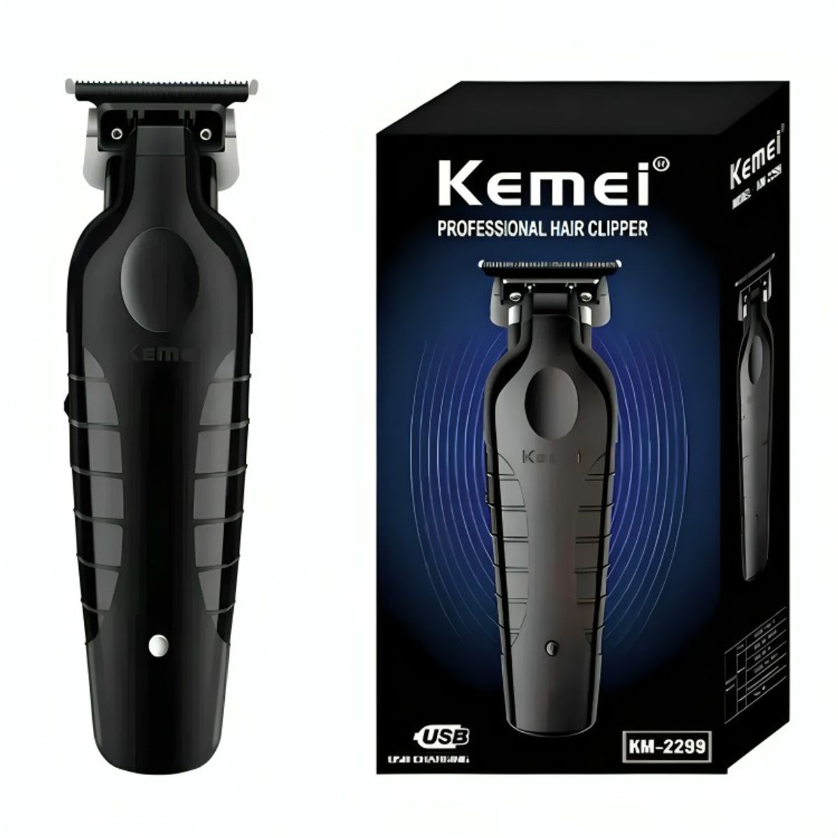 GENERICO - Cortadora De Cabello Patillera Trimmer Kemei Km-2299