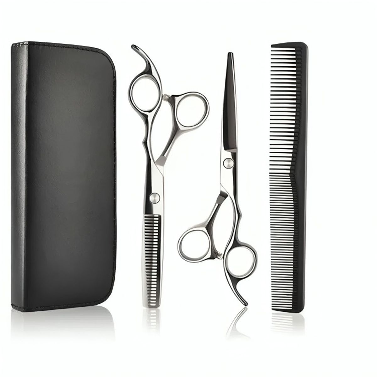 GENERICO - Set De Tijeras Esculpir Pelo Entresacadora + Corta Pelo