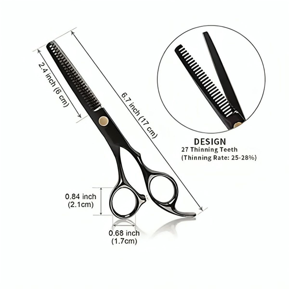 GENERICO - Set De Tijeras Esculpir Pelo Entresacadora + Corta Pelo