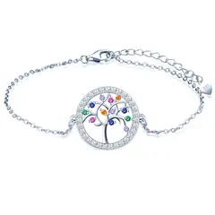 VOUSEZ - Pulsera plata 925 arbol de la vida mujer joya