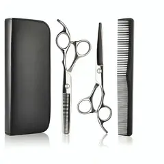 GENERICO - Set De Tijeras Esculpir Pelo Entresacadora + Corta Pelo