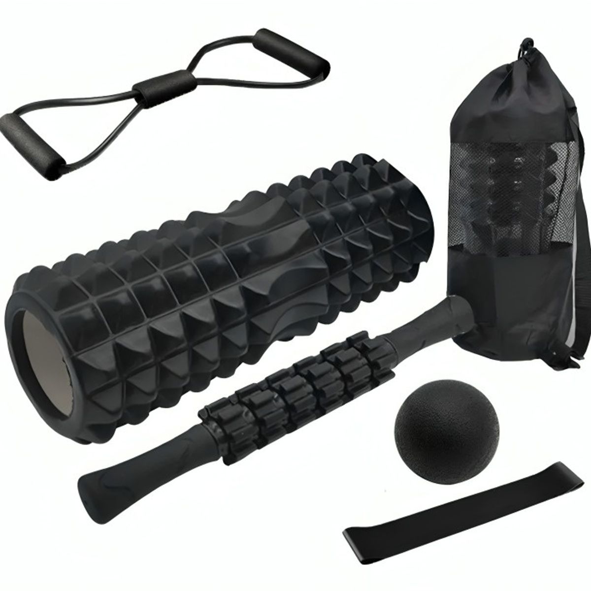 GENERICO - Set 9en1 Rodillo Completo Elongacion Masaje Roller Foam Yoga