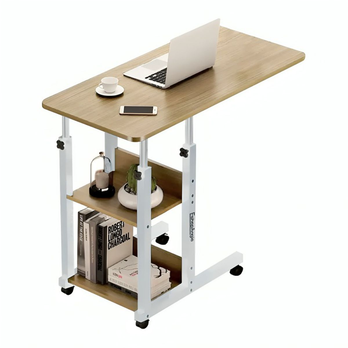 GENERICO - Mesa Auxiliar Altura Ajustable Con Ruedas Multifuncional