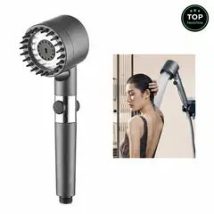 MOVI - Cabezal Ducha Alta Presión 4 en 1 Filtro Purificador - Ahorro Agua + 3 Modos + Instalación Universal