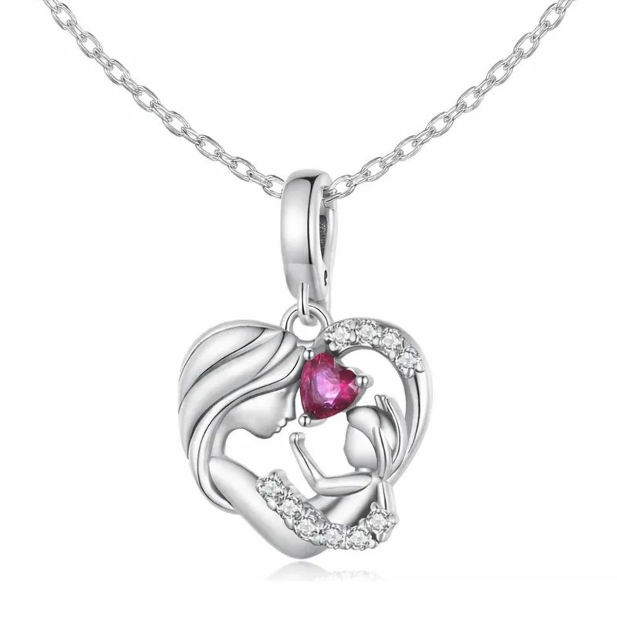 VOUSEZ - Collar plata 925 mama bebe hija regalo