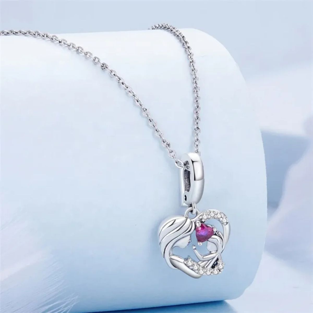 VOUSEZ - Collar plata 925 mama bebe hija regalo