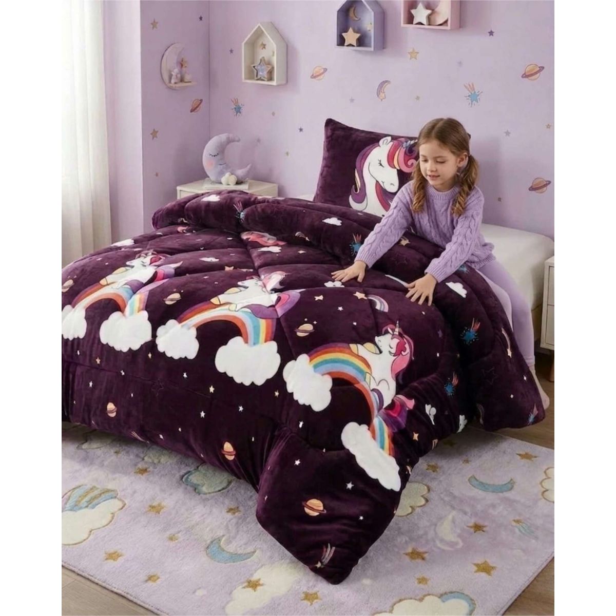 GENERICO - Cobertor de Invierno Plush Chiporro Ultra Suave Plaza y media