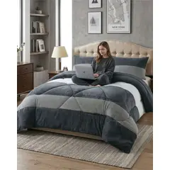 GENERICO - Plumon Plush de Chiporro Ultra Suave Para Invierno Plaza y media