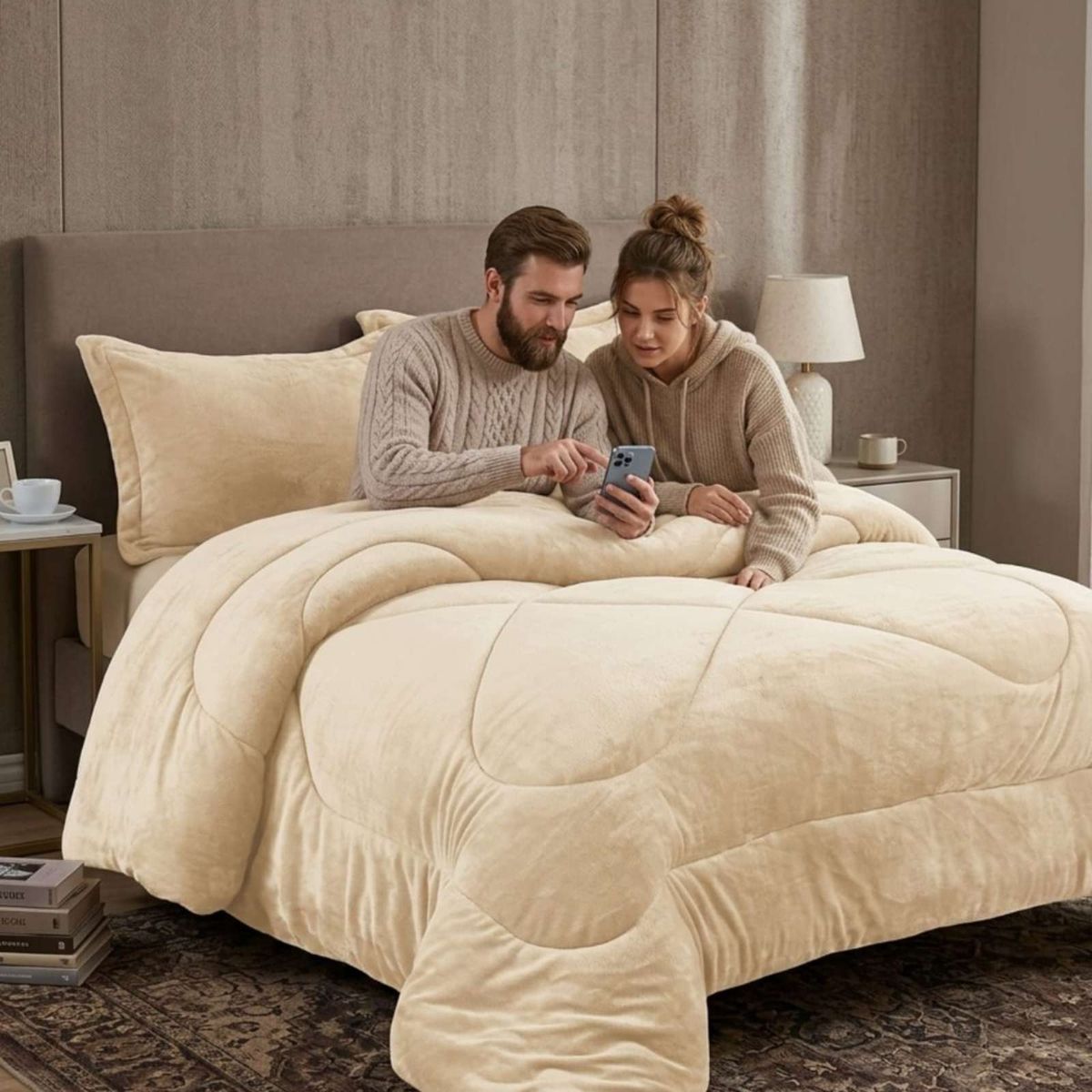 GENERICO - Plumon Plush de Chiporro Ultra Suave Para Invierno Plaza y media