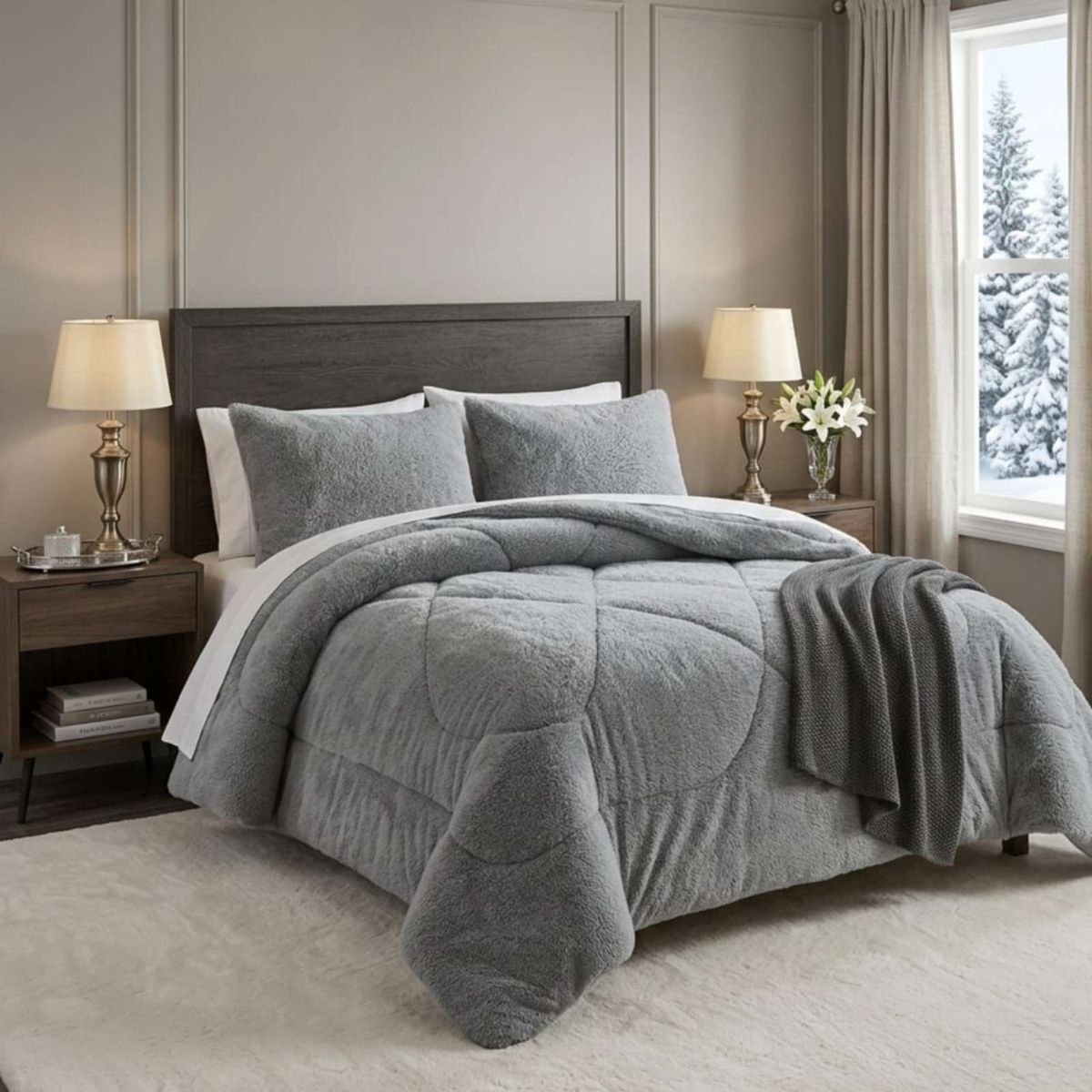 GENERICO - Plumon Plush de Chiporro Ultra Suave Para Invierno Plaza y media