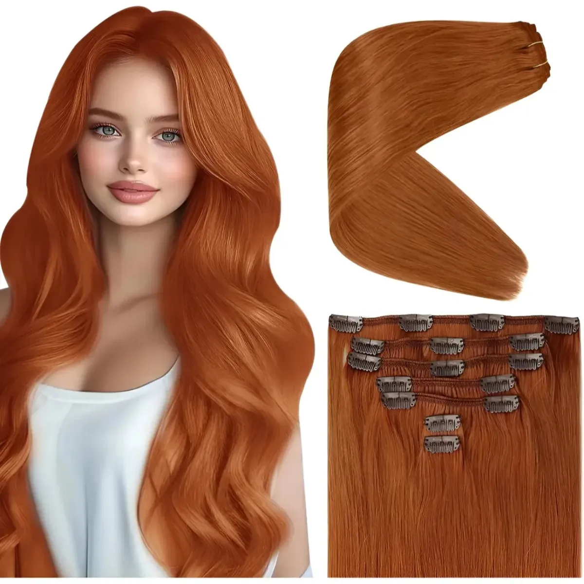 GENERICO - Tendencias De Moda Extensión De Cabello 60cm Largas Y Lisas