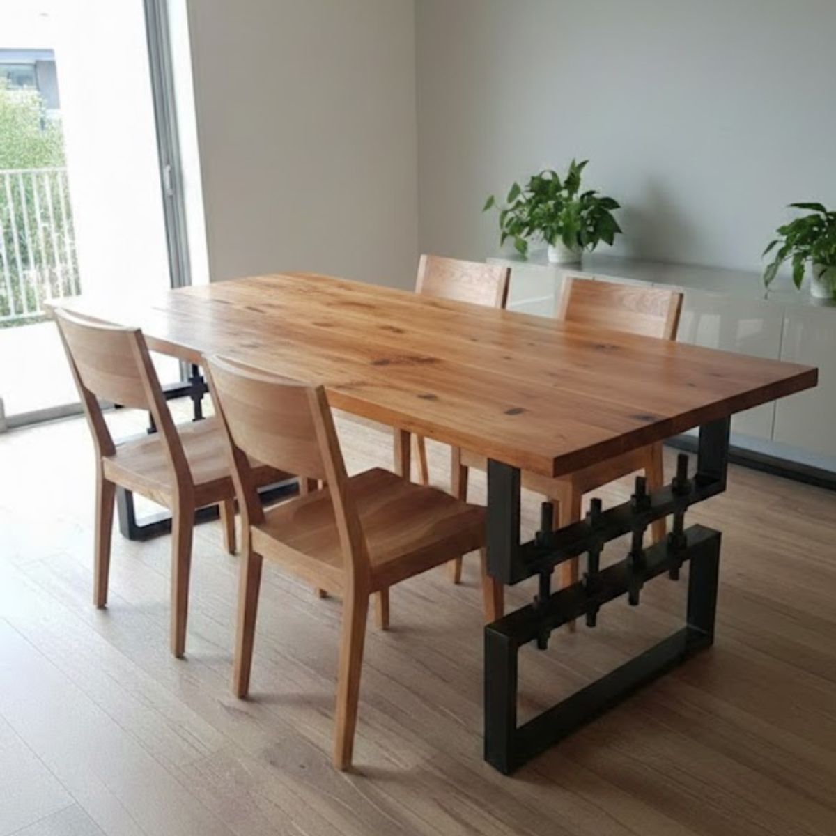 NSCOMPANY - Mesa Nexus – Roble nuevo y de demolicion - 120 x 80