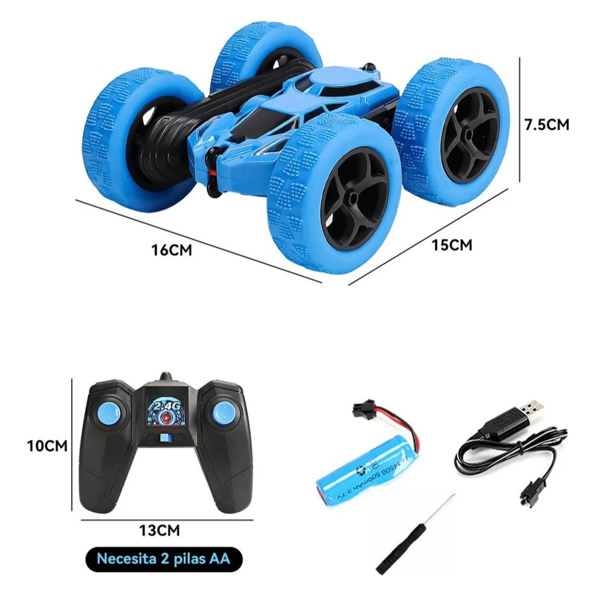 GENERICO - Auto Camioneta Gav Auto Truco RC Control Remoto 4x4 Azul