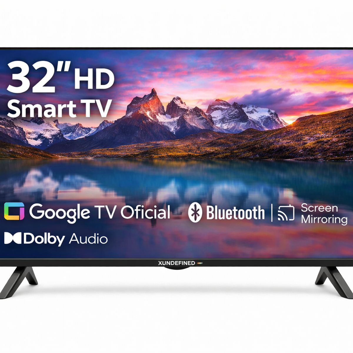 XUNDEFINED - Smart TV XUNDEFINED 32" HD Google TV Dolby Audio Control por Voz WiFi Netflix YouTube Televisor Inteligente 32 Pulgadas