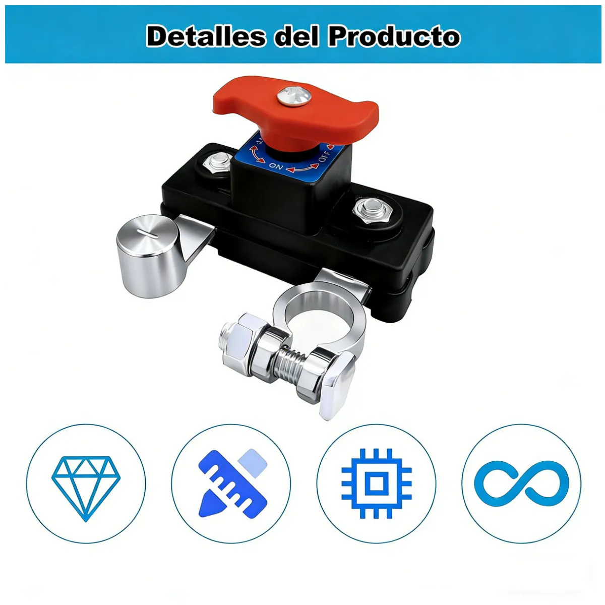 KUANGYE - Corta Corriente Para Batería De Auto Interruptor Desconectador