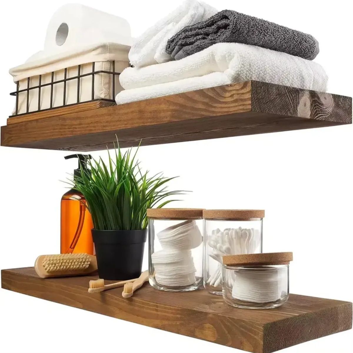 GENERICO - Kit X2 Estantes Repisas Para Baño Hogar Montaje En Pared