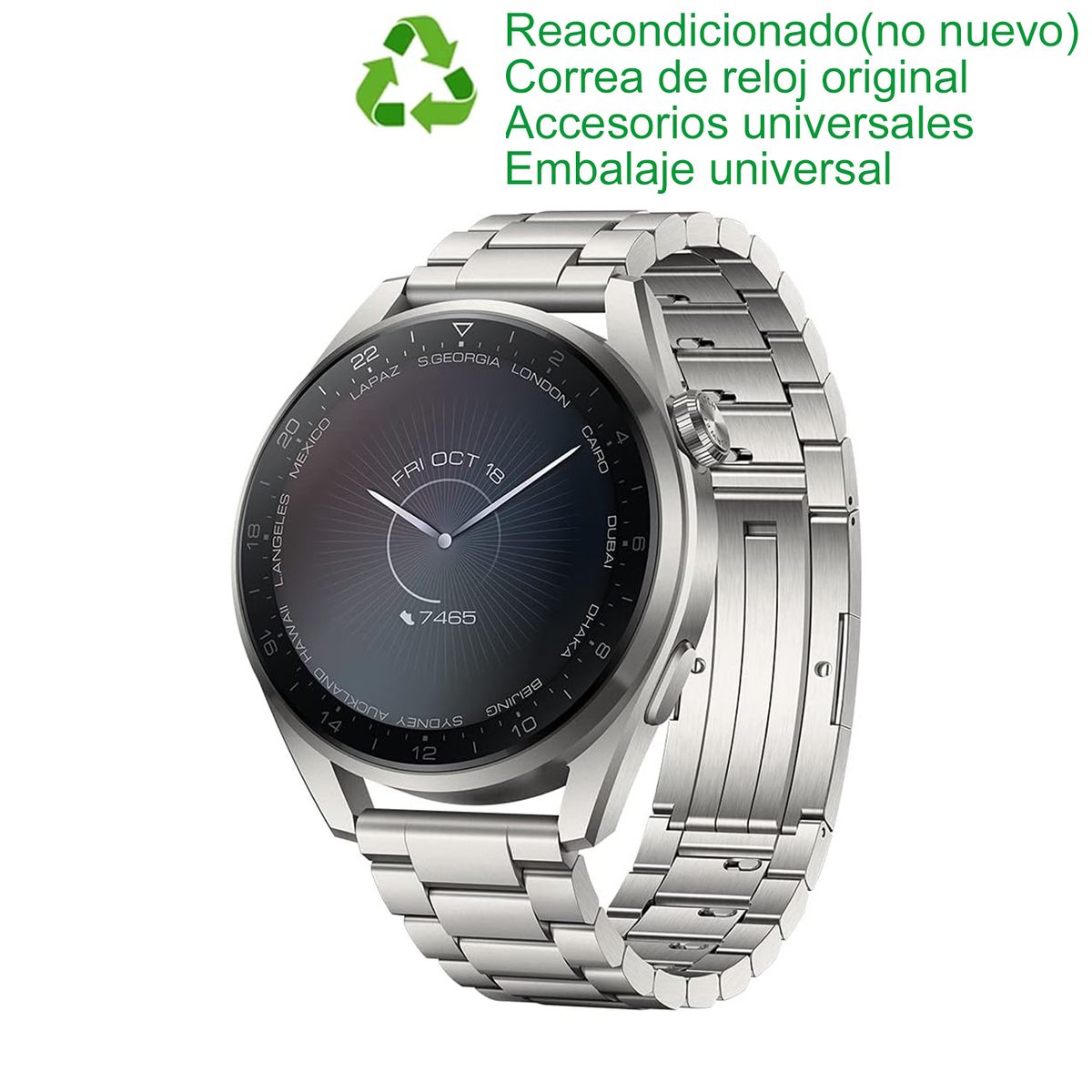 HUAWEI - Huawei Watch 3 Pro Elite Edition 2021 48mm LTE Reacondicionado SemiNuevo-Plata