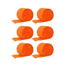 GENERICO - Feston fino naranja 6pcs 3cmx10m