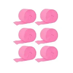 GENERICO - Feston fino rosa 6pcs 2.5cmx10m