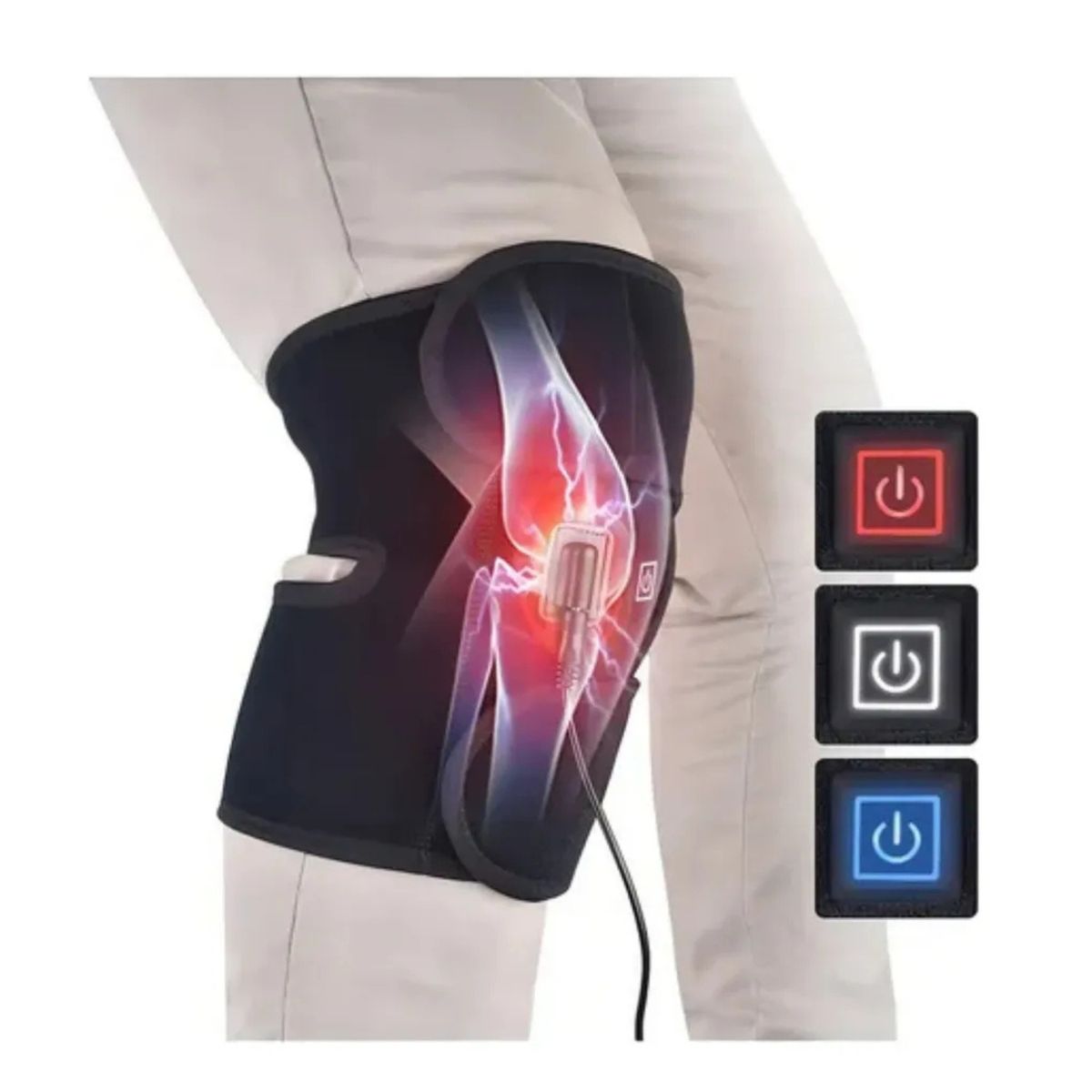 GENERICO - Rodillera Térmica Eléctrica  Alivio Dolor Articular Artritis  Calor Ajustable USB