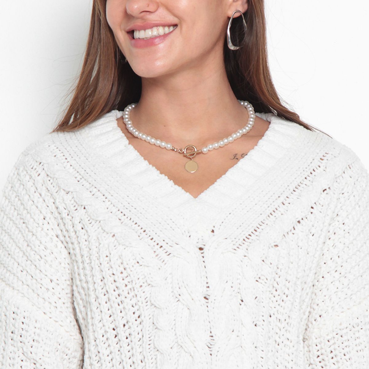 WADOS - SWEATER CHENILLE MANGA LARGA ESCOTE V