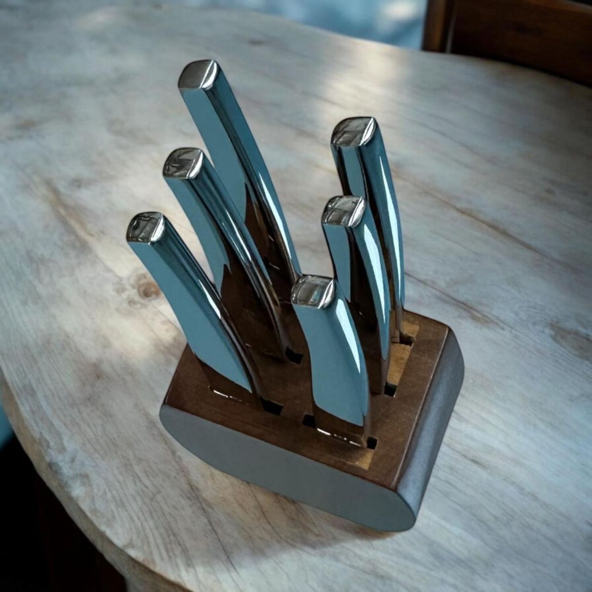LOU LAGUIOLE - SET 6 CUCHILLOS CARNE JET LOU LAGUIOLE BLOC MADERA