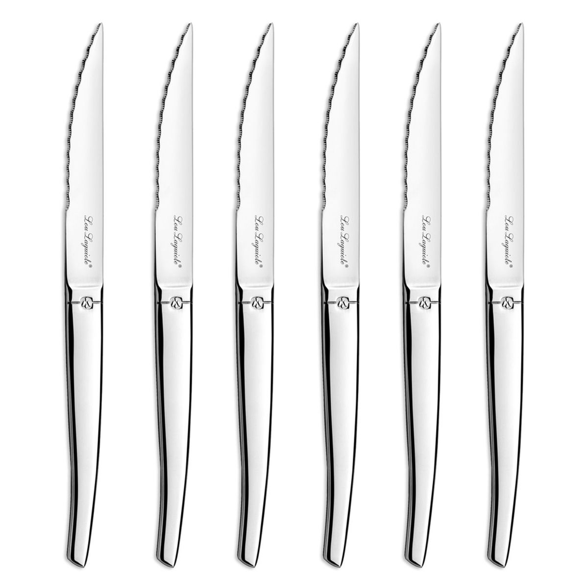 LOU LAGUIOLE - SET 6 CUCHILLOS CARNE JET LOU LAGUIOLE BLOC MADERA