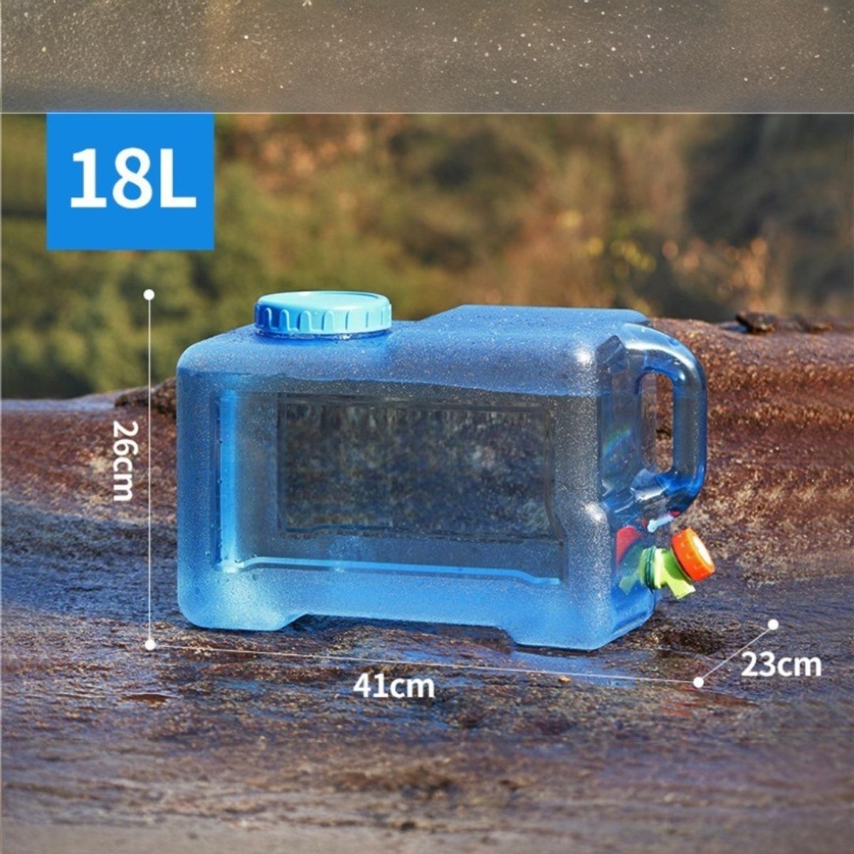 GENERICO - Dispensador Tanque De Agua 18Lts Portatil Con Tapa Y Grifo