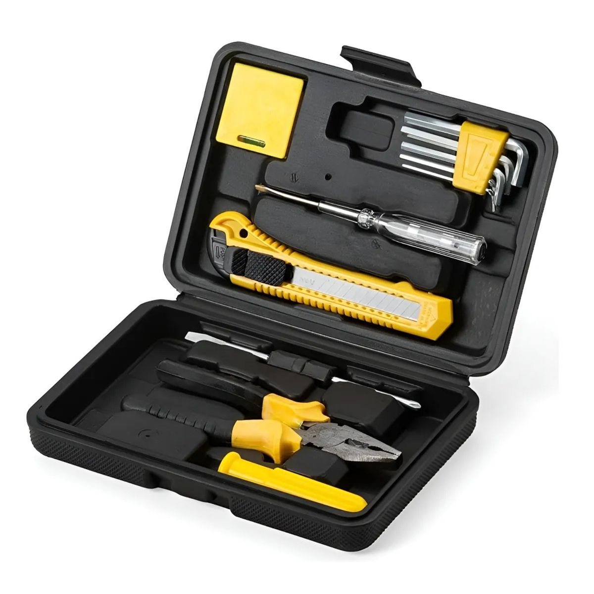 GENERICO - Set Kit De Herramientas Manuales - Maletín 12 Piezas Esenciales Ideal Hogar y Emergencias