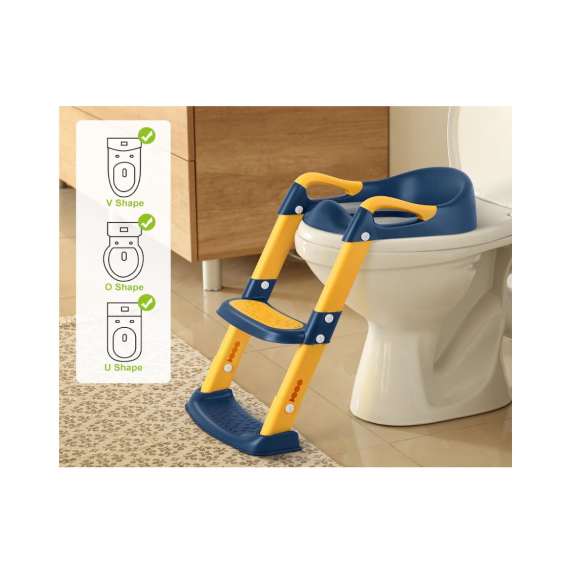 GENERICO - Asiento Escalera de Entrenamiento de Baño para Niños  Antideslizante, Taburete Plegable