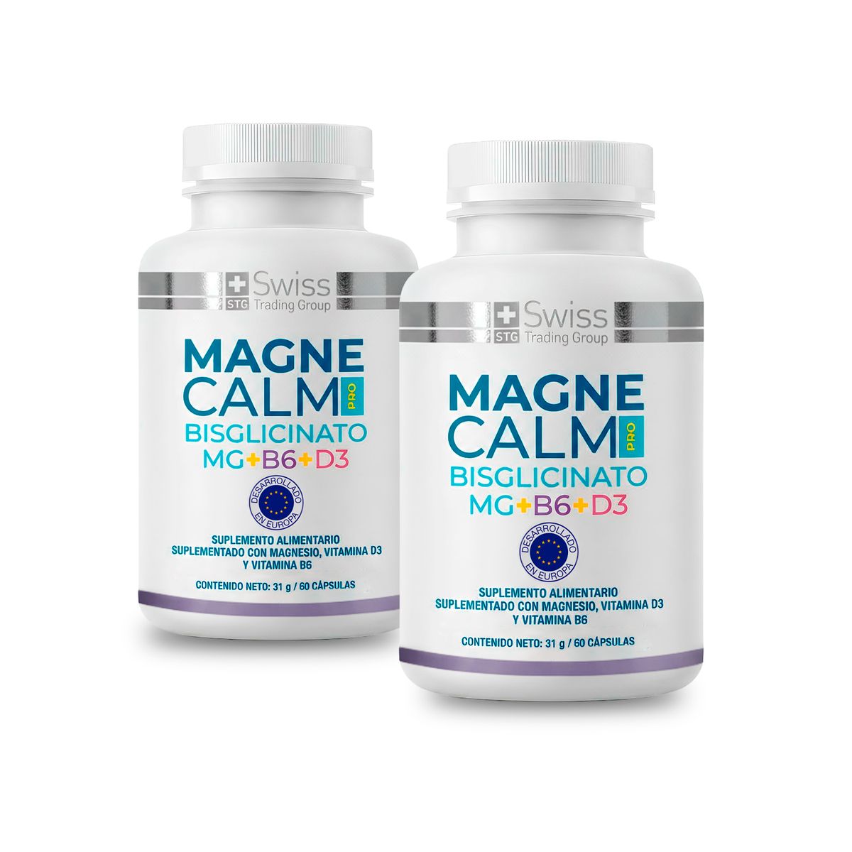 MAGNECALM PRO - Pack 2 Magnesio Bisglicinato 120 Cápsulas