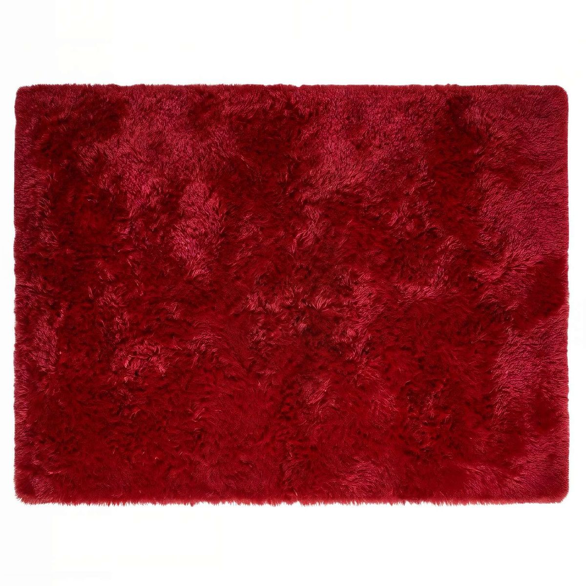 GENERICO - ALFOMBRA PELUDA 180X200 PREMIUM COLOR BURDEO