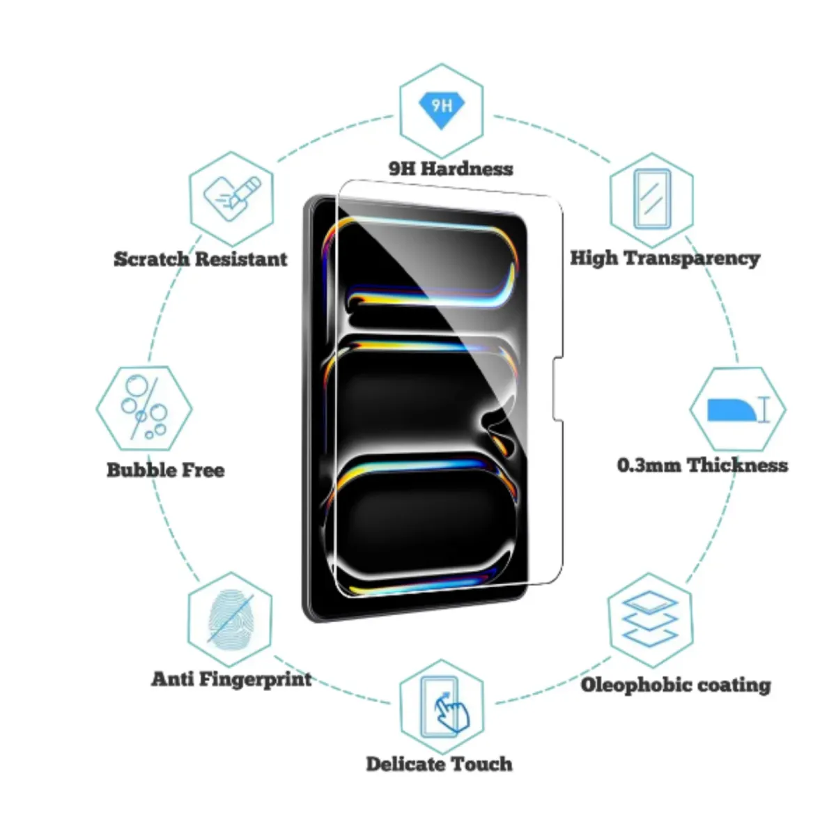 GENERICO - Lámina Mica Vidrio Templado Para iPad Air 11 M4 2026