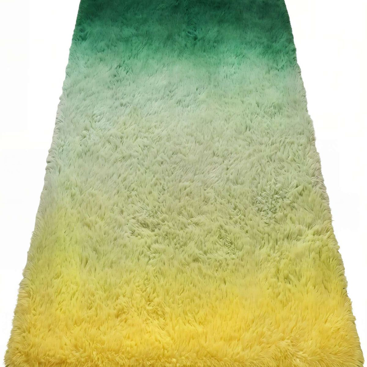 GENERICO - ALFOMBRA PELUDA 200X300 PREMIUM COLOR AMARILLO CON VERDE