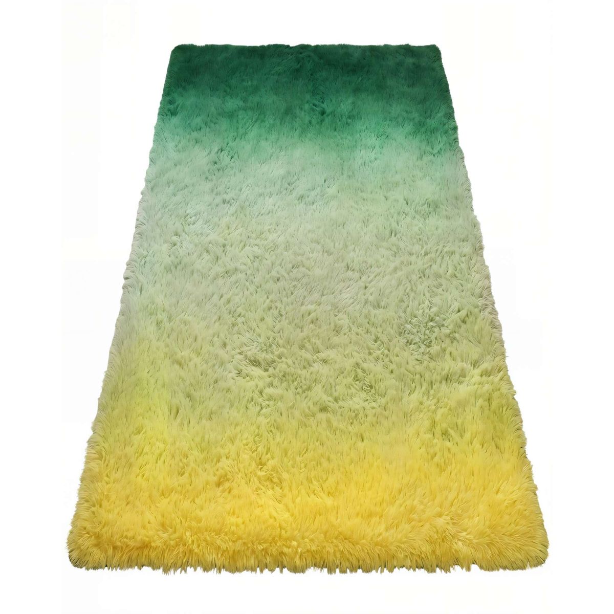 GENERICO - ALFOMBRA PELUDA 200X300 PREMIUM COLOR AMARILLO CON VERDE