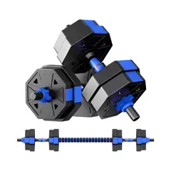 GENERICO - Mancuernas Hexagonales 20 Kg Total Ajustable Pvc Barra