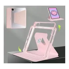 GENERICO - Carcasa Smart Cover Clear 360 Para iPad Air 11 M4 2026 Rosado