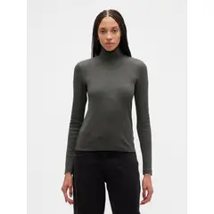 GAP - Polera Mujer Manga Larga Tneck Gris