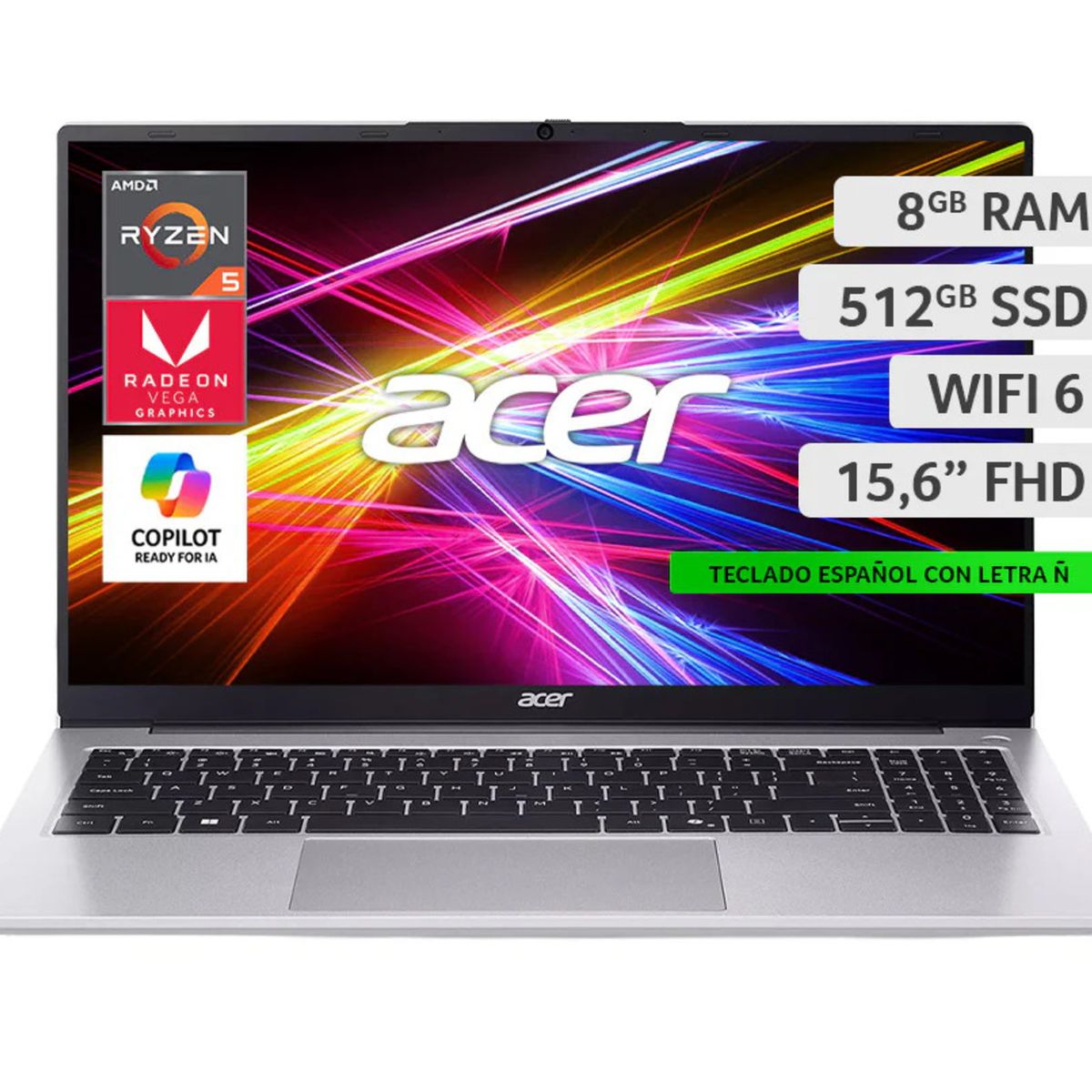 ACER - Notebook Acer AL15-41P-R0ZY-2 - AMD Ryzen™ 5 5500U - 8GB RAM - 512GB SSD - 15,6" FHD