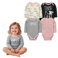TEDMIMAK - Pack de 4 Bodies Conejita bebé