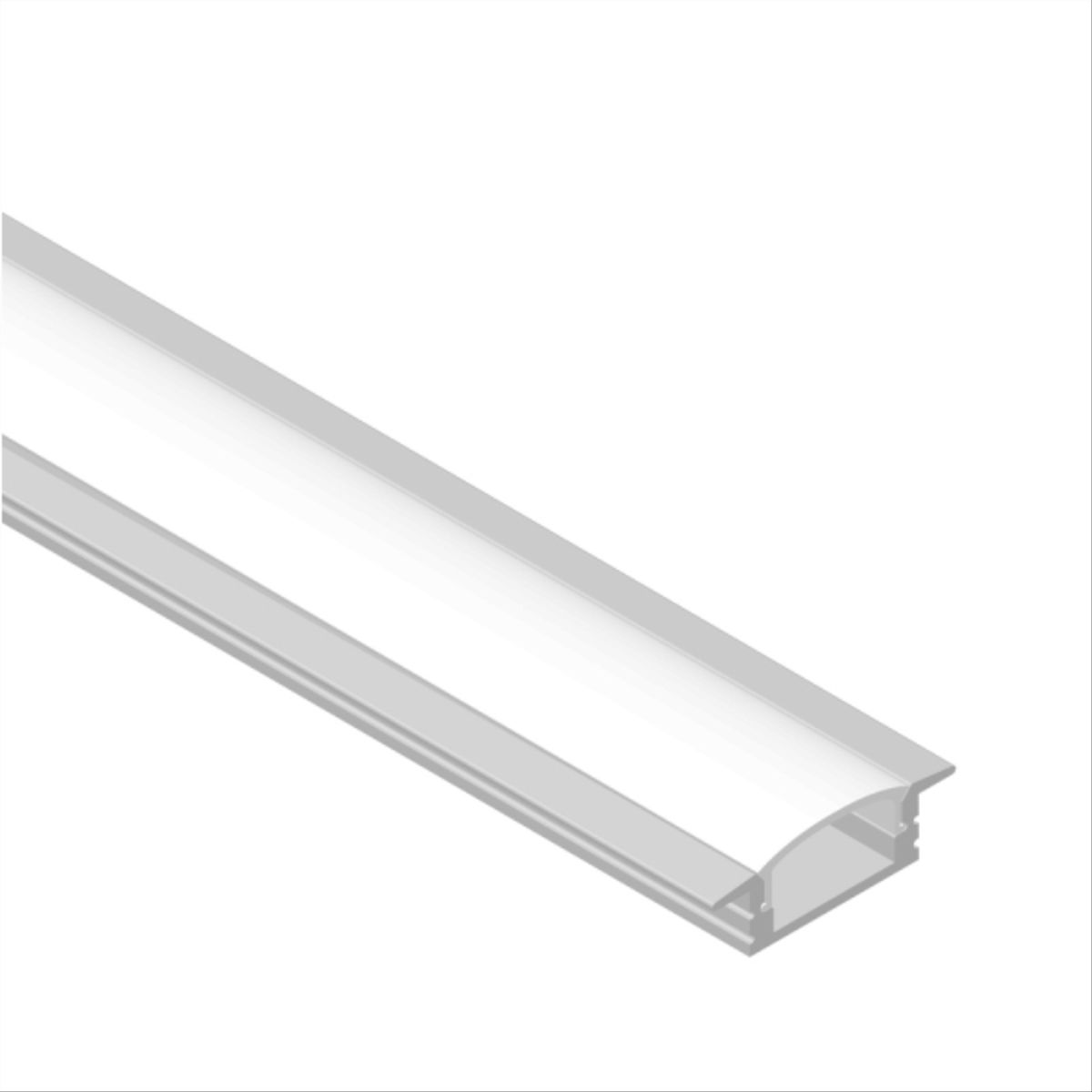DEMASLED - Perfil de Alum de Embutir 17x7mm Cover Opal Blanco x2m