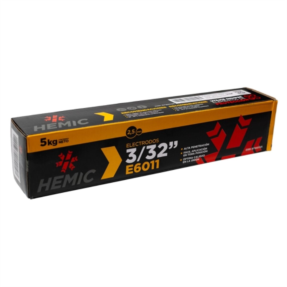 HEMIC - Electrodo 6011 3/32 - 2,5mm  bolsa 1kg hemic