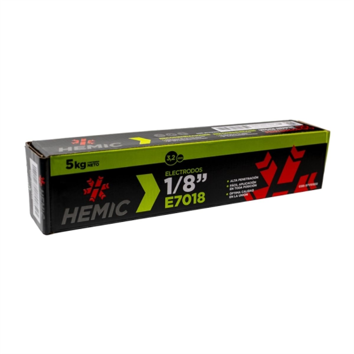 HEMIC - Electrodo 7018 1/8 - 3,2mm bolsa 1kg hemic