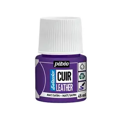 PEBEO - Pintura Para Cuero Frasco 45 Ml Setacolor Cuir Color 09 - Morado Berenjena