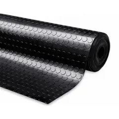 QRUBBER - Piso Goma Antideslizante Estoperol Negro 1.4x20mts