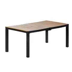QRUBBER - Mesa Rectangular Madeira Símil Madera Café MQ